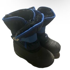 Kamik Black Blue Toddler Lined Winter Boots Size 9